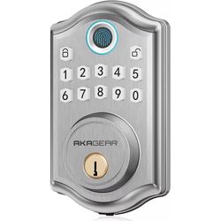 biometric smart door lock, fingerprint, password, & keyless entry