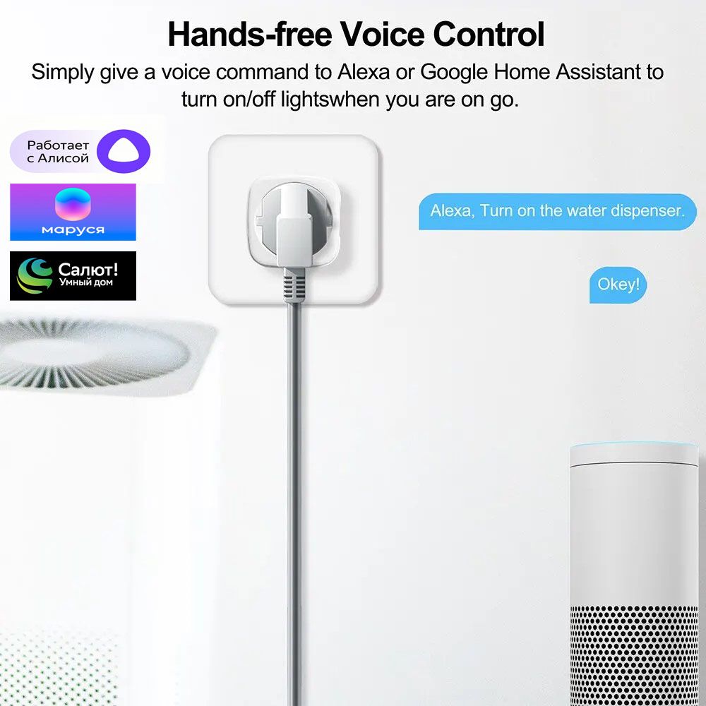 Smart Plug WiFi Socket Energy Monitoring Voice Control and Remote Access for Smart Homes