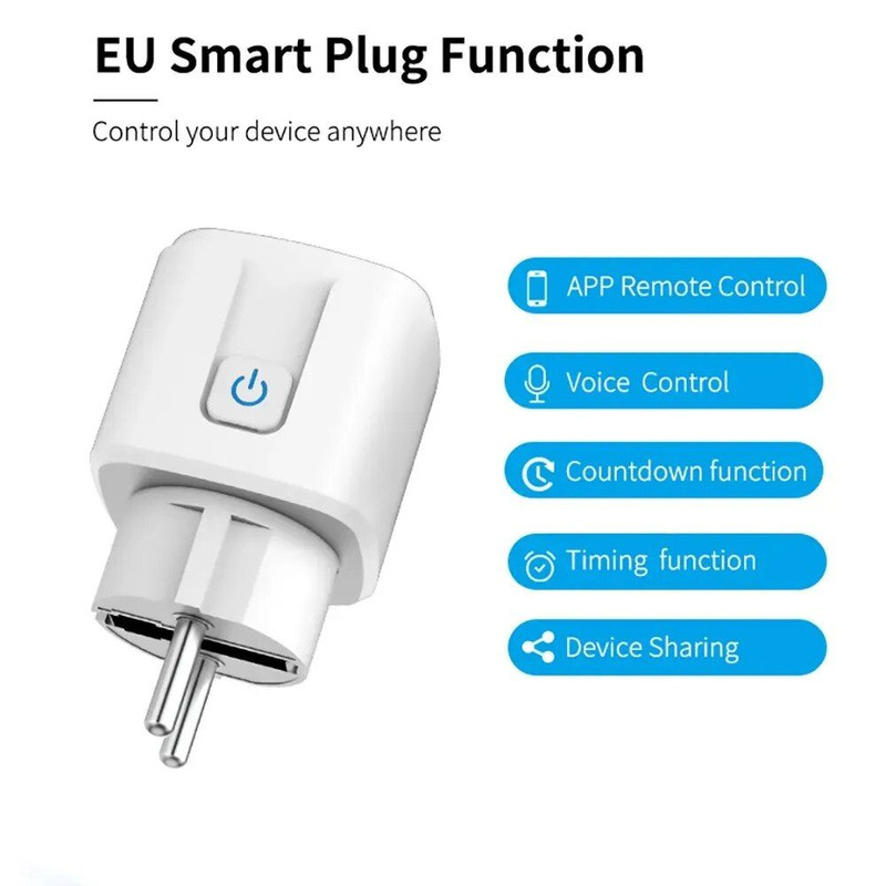 Smart Plug WiFi Socket Energy Monitoring Voice Control and Remote Access for Smart Homes