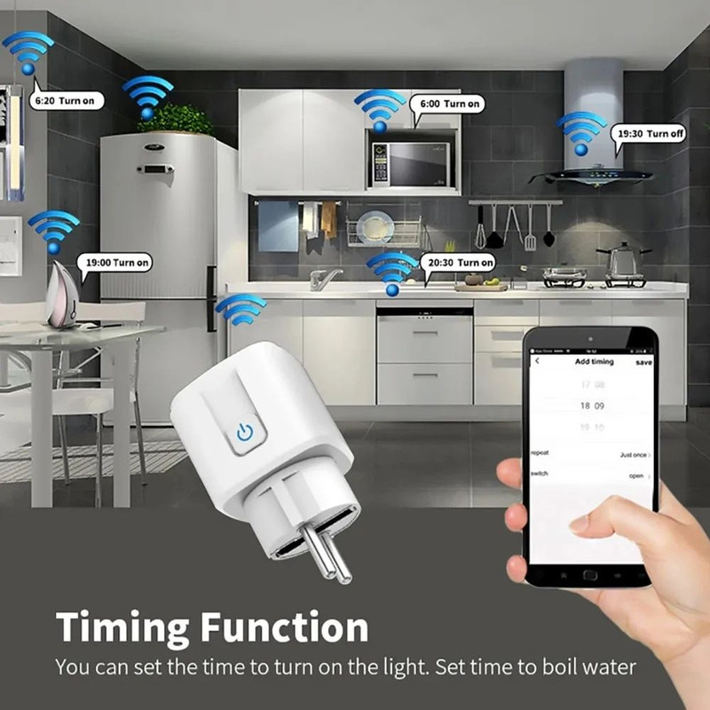 Smart Plug WiFi Socket Energy Monitoring Voice Control and Remote Access for Smart Homes