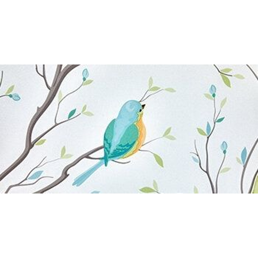Opaque Privacy Window Film with Static Cling Decorative Bird Decals Frosted Glass Stickers for Ho