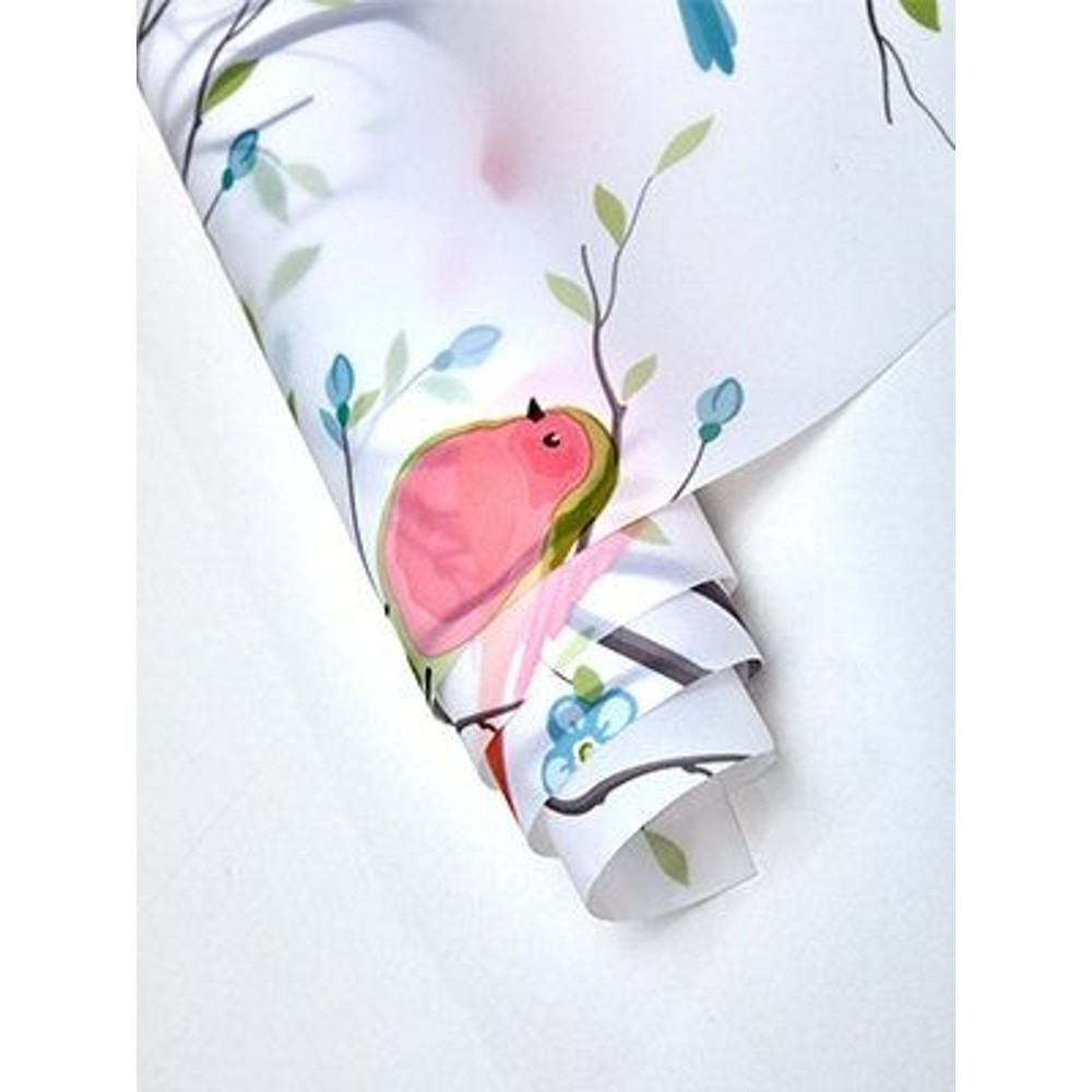 Opaque Privacy Window Film with Static Cling Decorative Bird Decals Frosted Glass Stickers for Ho