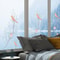 Opaque Privacy Window Film with Static Cling Decorative Bird Decals Frosted Glass Stickers for Ho