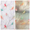 Opaque Privacy Window Film with Static Cling Decorative Bird Decals Frosted Glass Stickers for Ho