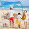 Beach Sunshade Shelter Portable Wind Powered Sun Tent For Family Trips Easy To Carry  Install 0