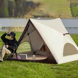 lightweight camping portable pop up beach tent auto open triangular shelter for backpacking & family canopy