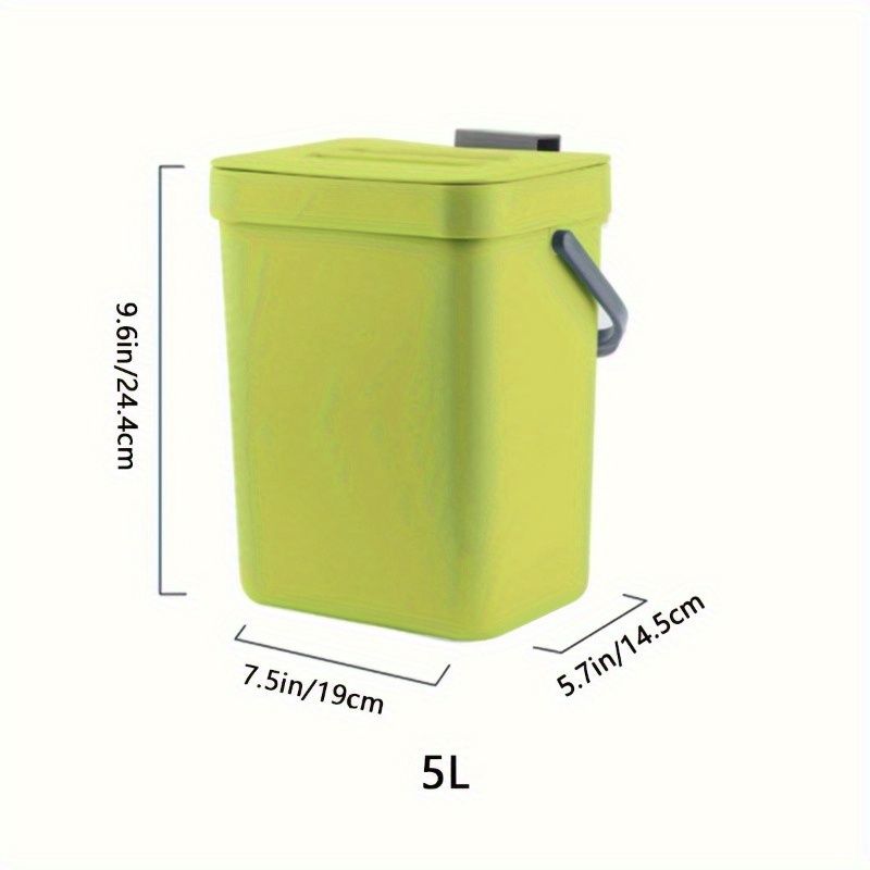 Space Saving Quiet Close Trash Can EcoFriendly Sealed Bin for Kitchen Office