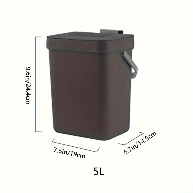 Space Saving Quiet Close Trash Can EcoFriendly Sealed Bin for Kitchen Office