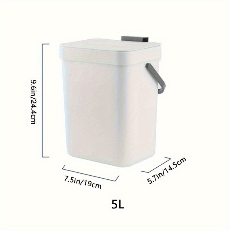Space Saving Quiet Close Trash Can EcoFriendly Sealed Bin for Kitchen Office