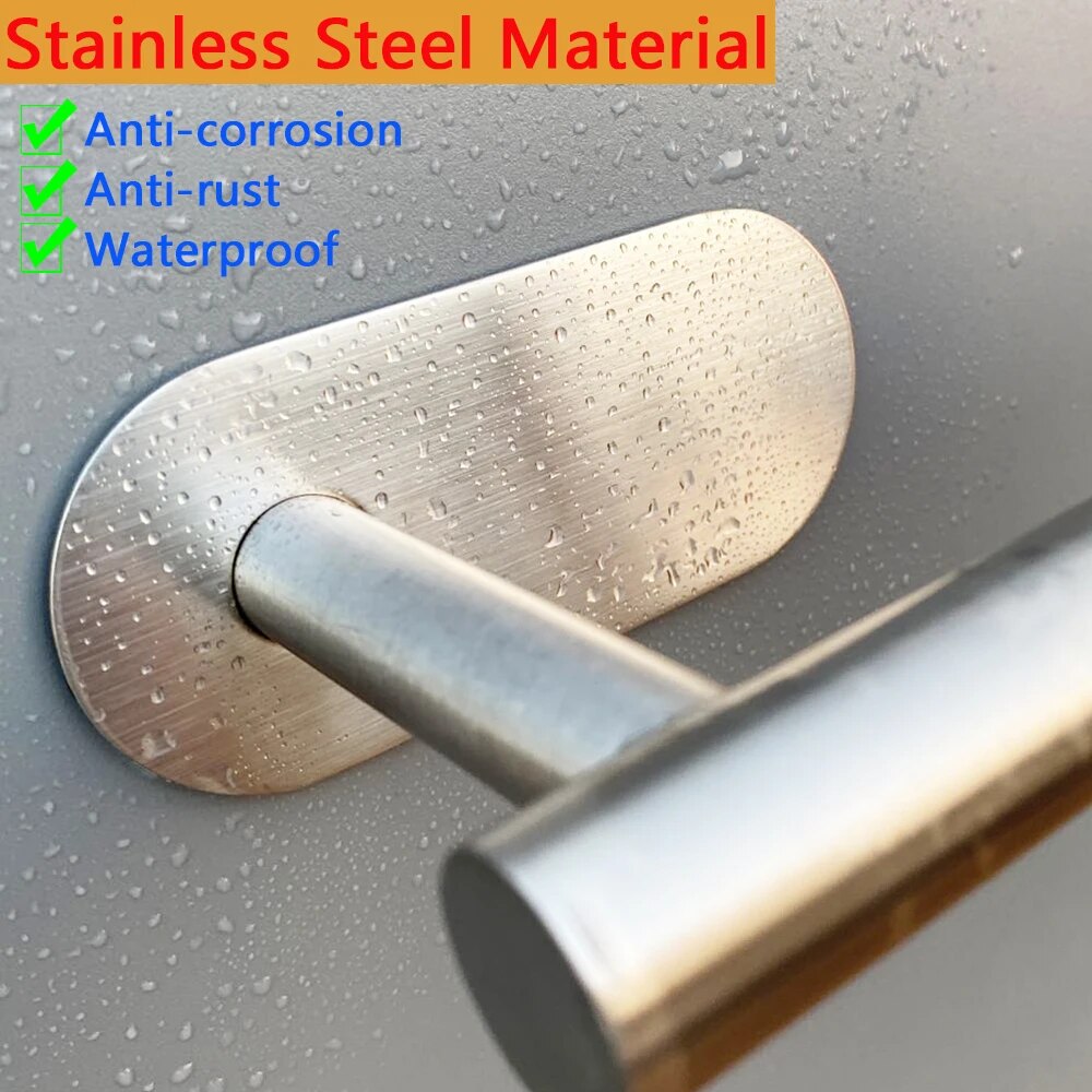 Stainless Steel Paper Towel Holder Adhesive Tissue Hanger  Toilet Roll Dispenser For Bathroom And K 1