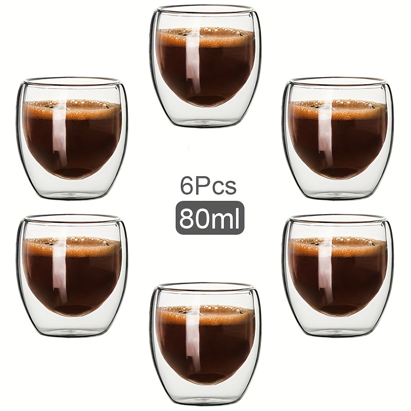 Heat Resistant Double Wall Glass Cup Transparent Coffee Mug & Handmade Tea Drink Cups