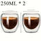 Heat Resistant Double Wall Glass Cup Transparent Coffee Mug & Handmade Tea Drink Cups