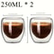 Heat Resistant Double Wall Glass Cup Transparent Coffee Mug & Handmade Tea Drink Cups