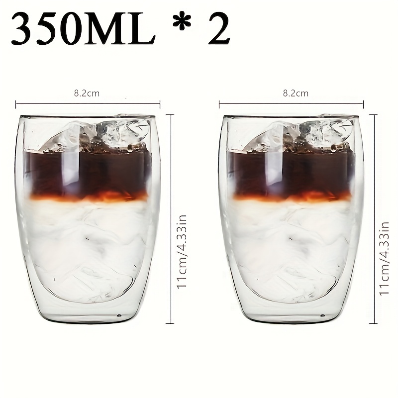 Heat Resistant Double Wall Glass Cup Transparent Coffee Mug & Handmade Tea Drink Cups