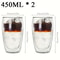 Heat Resistant Double Wall Glass Cup Transparent Coffee Mug & Handmade Tea Drink Cups