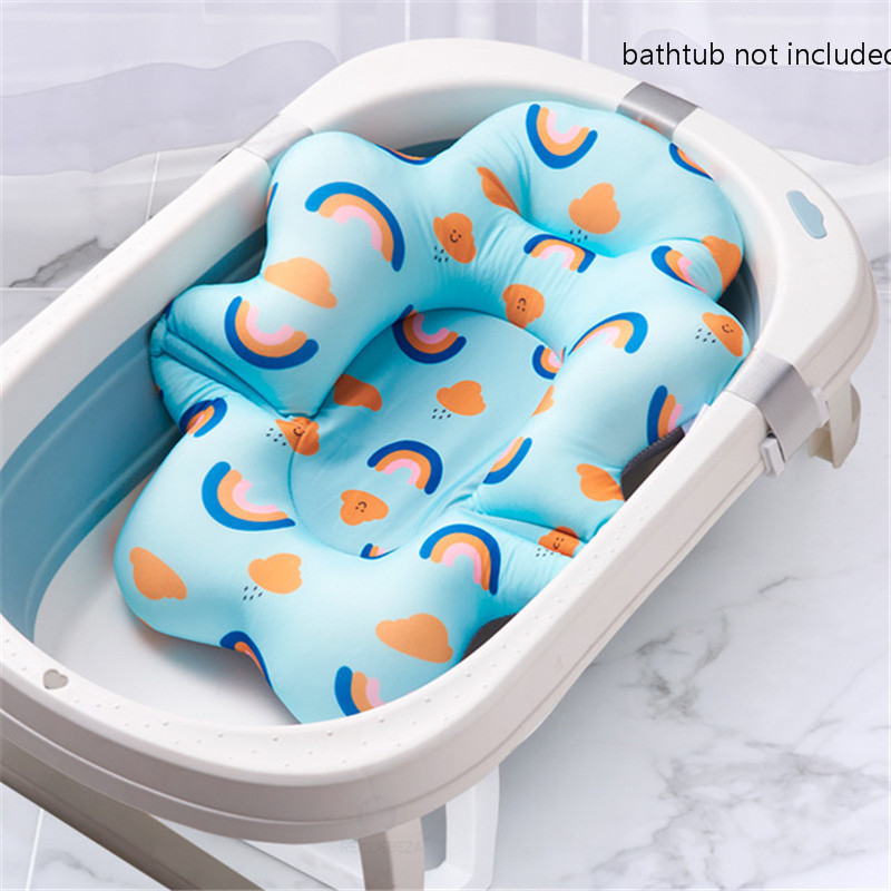 Baby Bath Tub Support Cushion Secure Non-Slip Bathtub Mat for Infants & Newborns