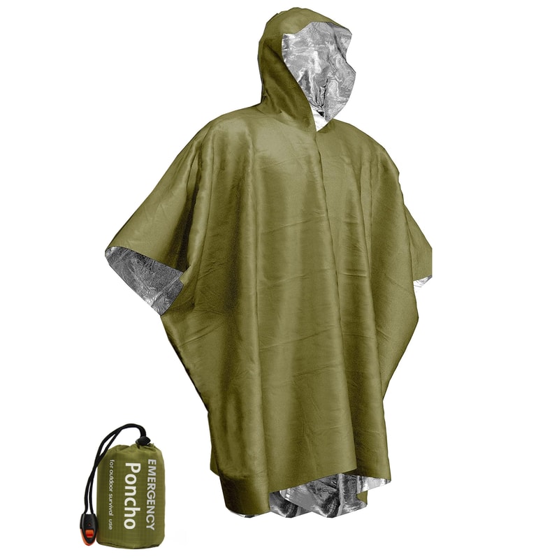 Emergency Waterproof Raincoat Disposable Poncho For Survival Camping Outdoor Rainwear Blankets 1