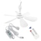Silent 6 Leaves USB Powered Ceiling Canopy Fan With Remote Control Timing 4 Speed Hanging Fan For C 7