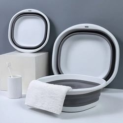 foldable plastic wash basin,portable laundry tub for adults & babies, space saving bath/kitchen basin