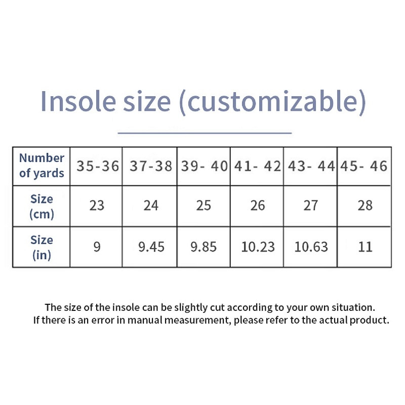 Orthopedic Insoles for Men Women EVA Sport Care Pads with Enhanced Cushioning Support