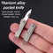 UltraSharp Titanium Pocket Knife Compact Folding Blade For Unboxing Unpacking Daily Carry 1