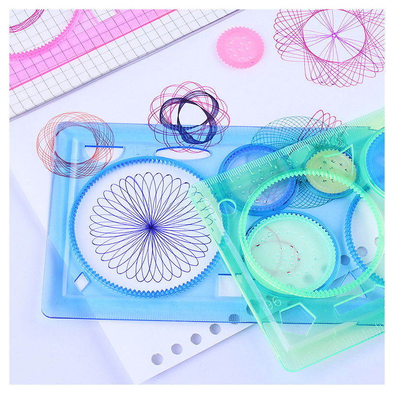 Geometry Spirograph Drawing Stencils Set Painting Template Art Crafts Creative Kids Educational Toy 3