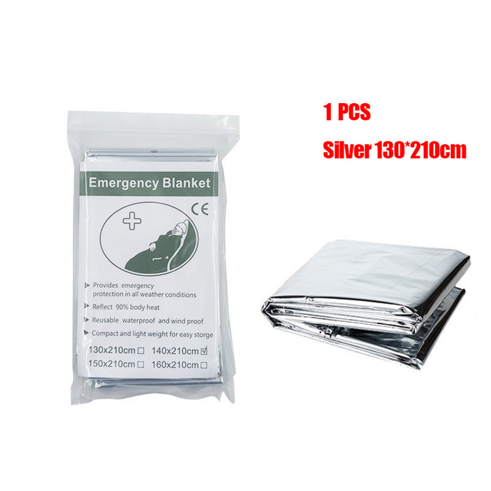 Emergency Thermal Blanket Reflective First Aid Survival Wrap Waterproof Windproof  Reusable For Cam 11