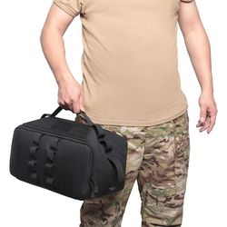 heavy duty gas canister storage bag spacious camping tool bag for picnic cookware, utensils & ground nail kit