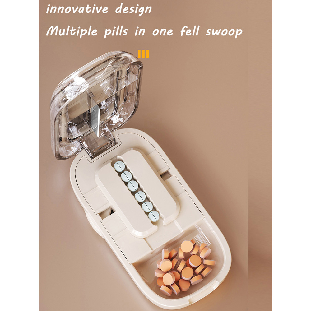 Newest Quartering Pill Cutter Storage Box Portable Drug Tablet Medicine Dustproof Divider Organizer 2