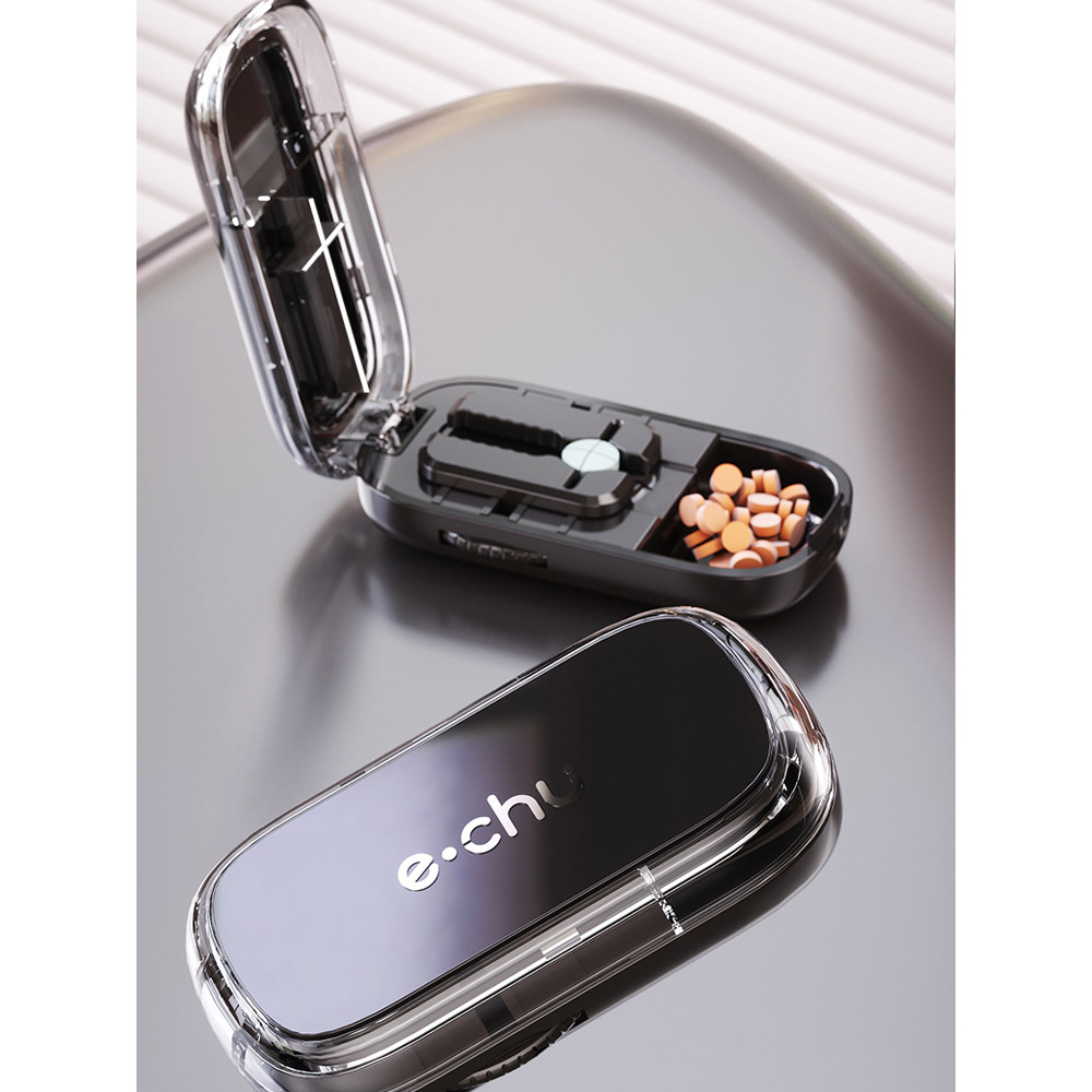 Newest Quartering Pill Cutter Storage Box Portable Drug Tablet Medicine Dustproof Divider Organizer 5