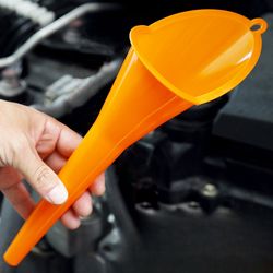 oil fuel filling tool long stem anti splash gasoline funnel for cars & motorcycles
