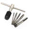 Premium Hand Tap Wrench Thread Tapping Tool Set M3 to M8 T Shaped Tap Wrench & 5pc Hand Tap Kit