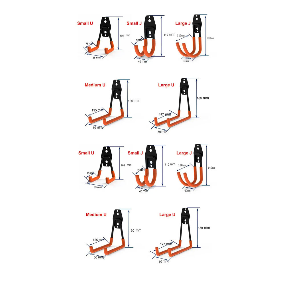 Wall Mount Bicycle Hanger Hooks Heavy Duty Storage Hook for Garage Ladders Garden Tools