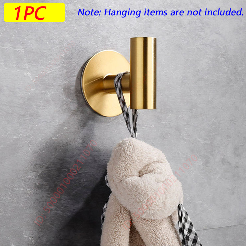 Stainless Steel Wall Hook Adhesive Robe Hooks For Towel Coat Key Bathroom Kitchen Storage Accesso 7