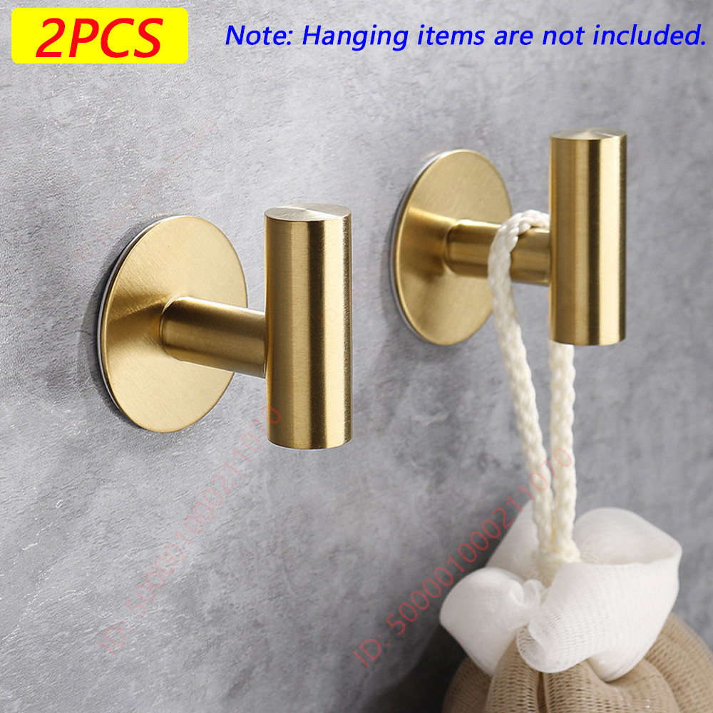 Stainless Steel Wall Hook Adhesive Robe Hooks For Towel Coat Key Bathroom Kitchen Storage Accesso 8