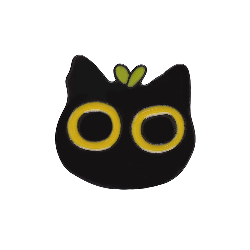 Cute Tiny Black Cat Enamel Pin Cartoon Animal Brooch for Jewelry Jackets Gift Giving