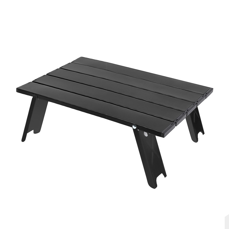 Mini Folding Camping Table, Lightweight Outdoor Aluminum Table for Hiking, Beach & Travel, Compact Roll Up Design