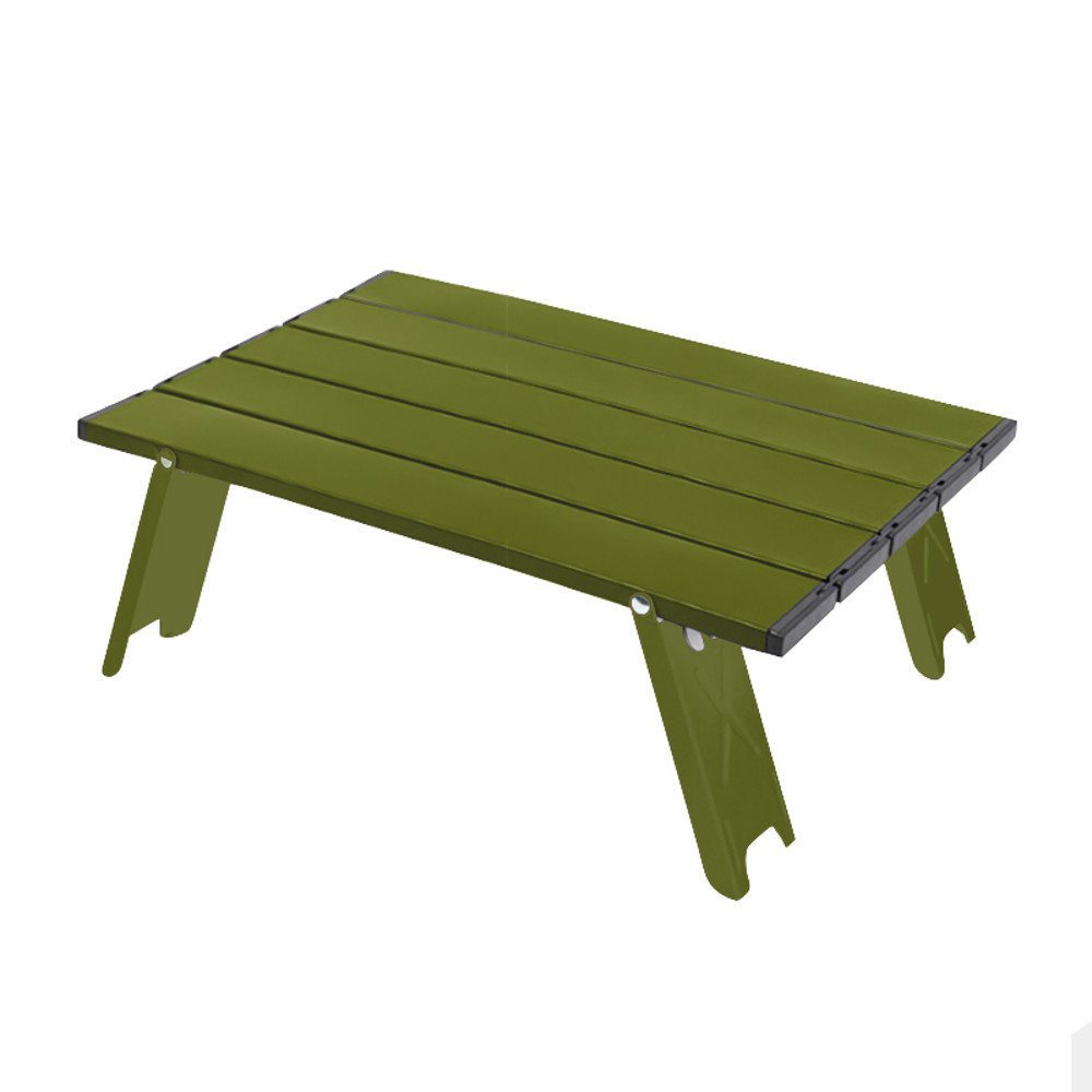 Mini Folding Camping Table, Lightweight Outdoor Aluminum Table for Hiking, Beach & Travel, Compact Roll Up Design