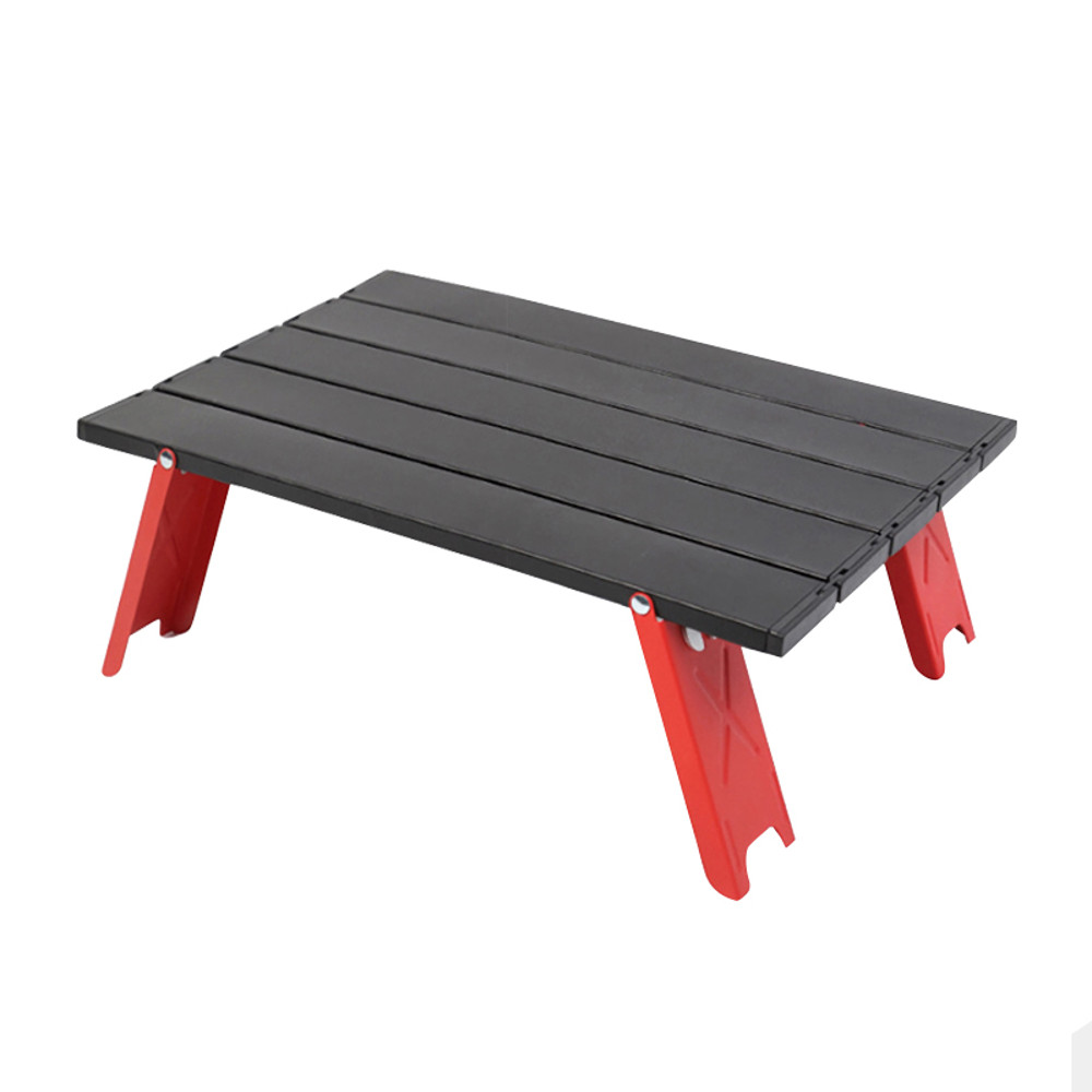 Mini Folding Camping Table, Lightweight Outdoor Aluminum Table for Hiking, Beach & Travel, Compact Roll Up Design