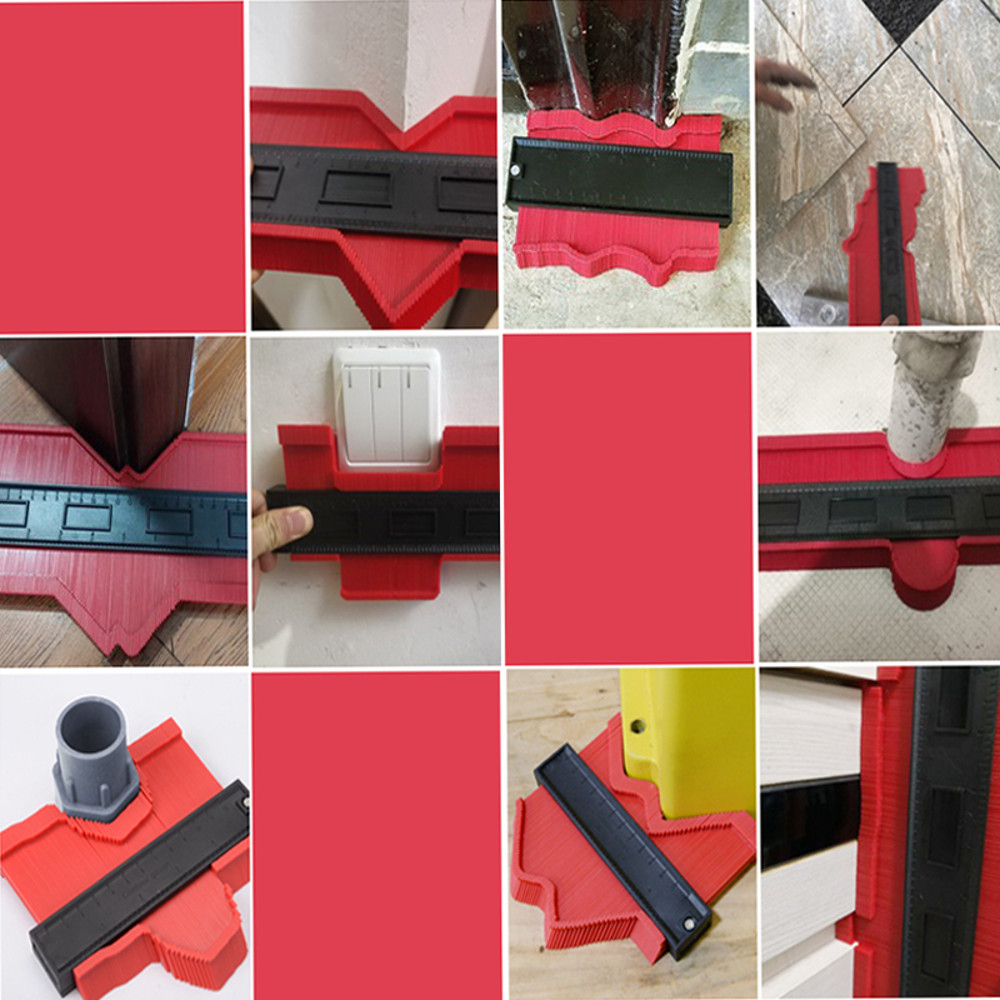 MultiAngle Cutting Template  Line Copier Ruler Essential Measuring Instrument for DIY Woodworkin