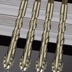 high-four-edged serrated eccentric drill bit, dry drilling for ceramic tiles, glass, marble & concrete