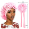New Satin Sleeping Cap For Women Solid Wide Band Stretch Bonnet For Hair Care Night Protection 10
