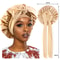 New Satin Sleeping Cap For Women Solid Wide Band Stretch Bonnet For Hair Care Night Protection 12