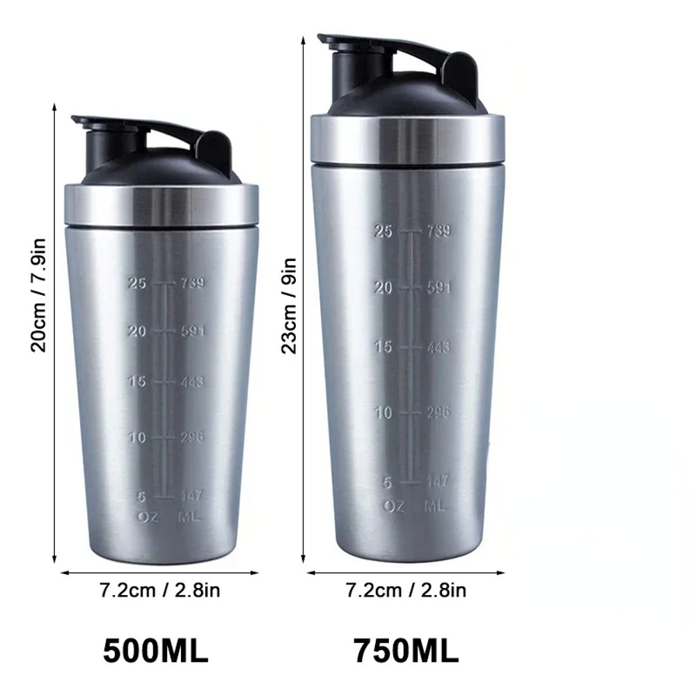 Premium Protein Shaker Bottle Stainless Steel Sports Water Cup For Gym Workouts Nutrition Anti Lea 1