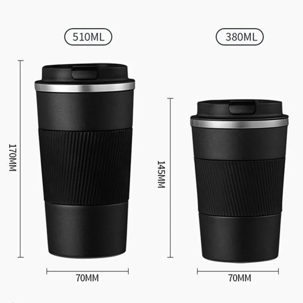 Stainless Steel Reusable Coffee Cup Reusable Travel Coffee Mug for Office & Car