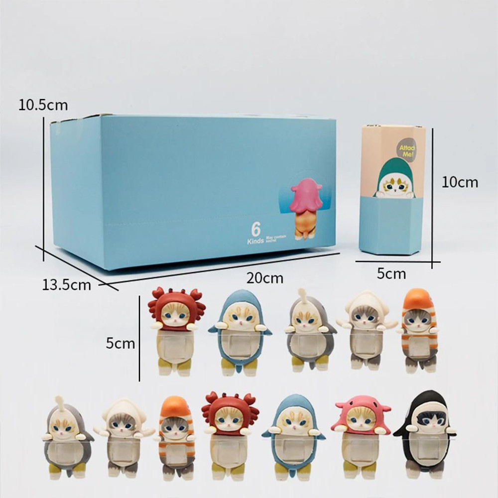 Cherry Blossom Series Sonny Angel Mofusand Blind Box Hippers Mini Figure Shark Cat Action Toy fo
