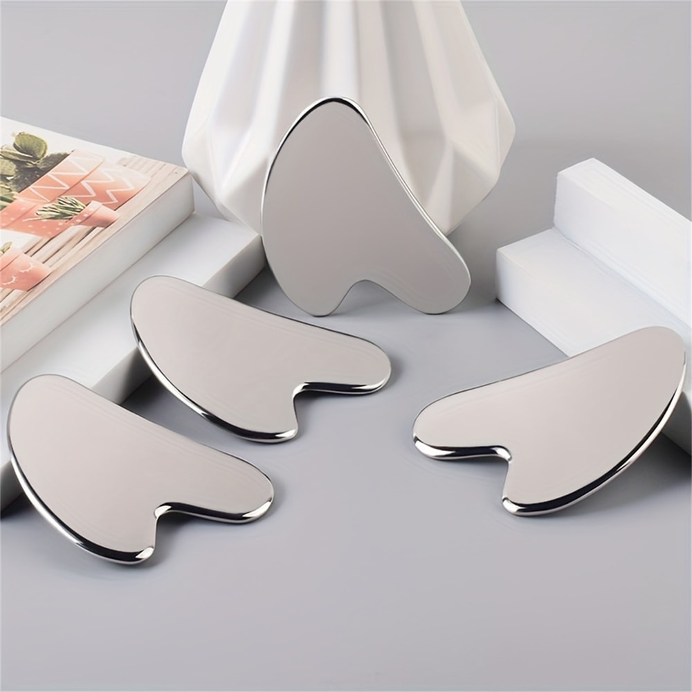 Metal Gua Sha Tool Anti Aging Facial Sculpting Massager For Glowing SkinStainless Steel Skin Care T 3