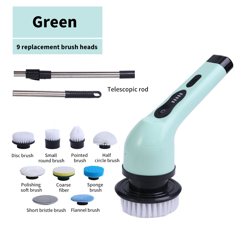 9 In 1 Electric Cleaning Brush Spin Scrubber For Kitchen Bathroom Floors MultiPurpose Cleaning Gadg 6