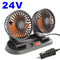 Car Silent Fan 360 Adjustable Air Fan For Automotive Desk Office USB Cigarette Lighter Compatible 12