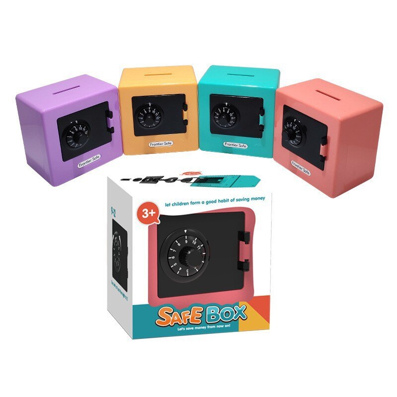 Mini ATM Piggy Bank Retro Password Money Box For Cash  CoinsRotating Dial Safe With Automatic Depos 2